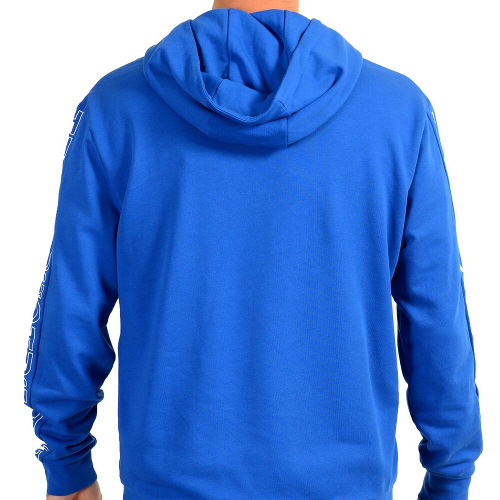 Hugo Boss Men's "Droncos" Blue Logo Hooded Sweatshirt Hoodie US L IT 52 - Picture 3 of 7